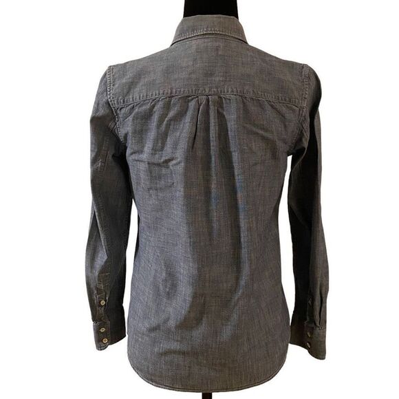 Gap Size M Denim Long Sleeve Button Down Top - Picture 4 of 11